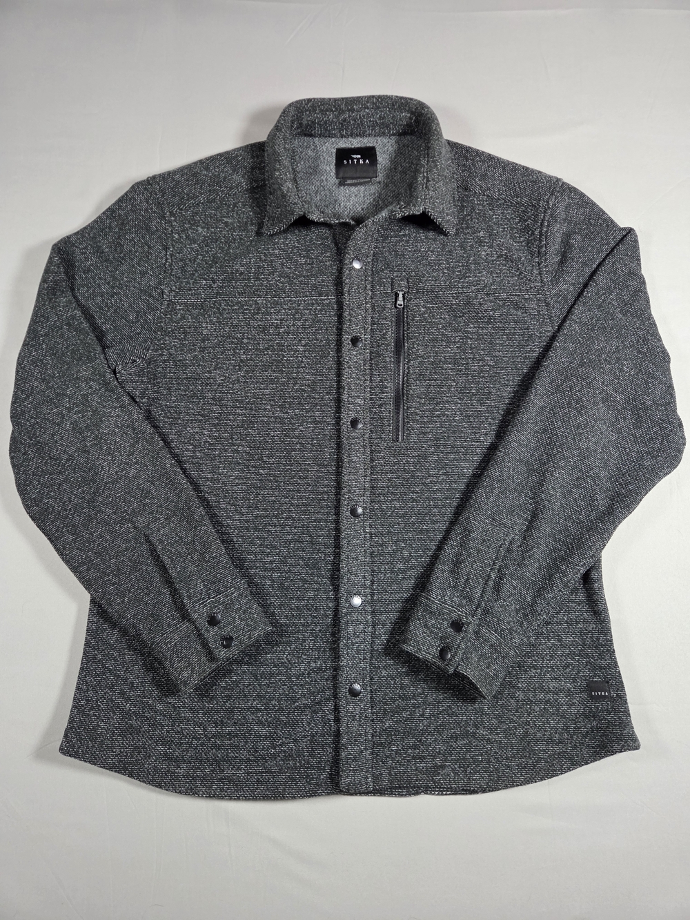 SITKA Men's Gray Button Front Casual Shirt Jacket Size Large